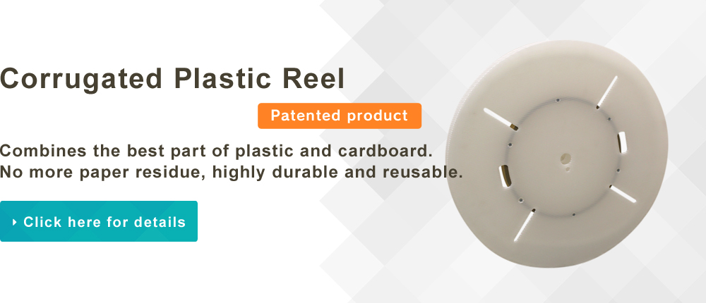 Corrugated plastic reel